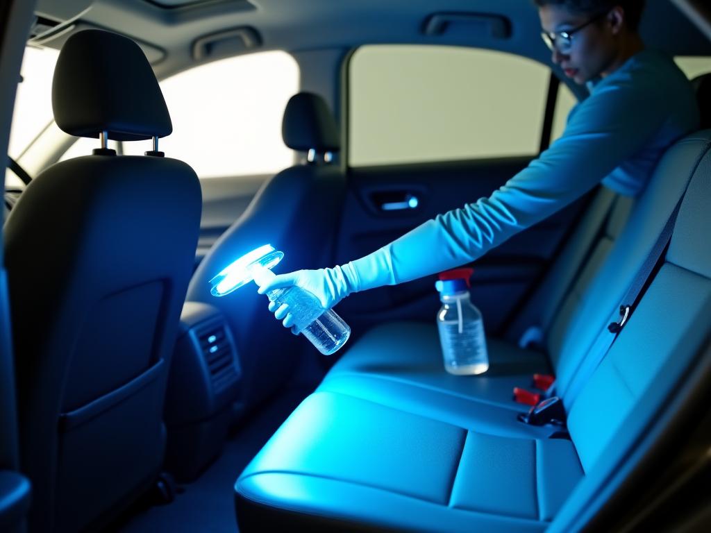 Professional antimicrobial car interior treatment process