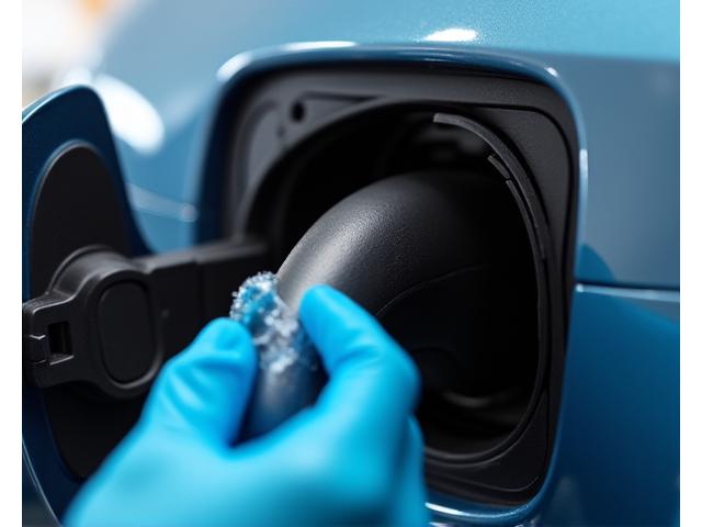 Professional EV charging port cleaning service